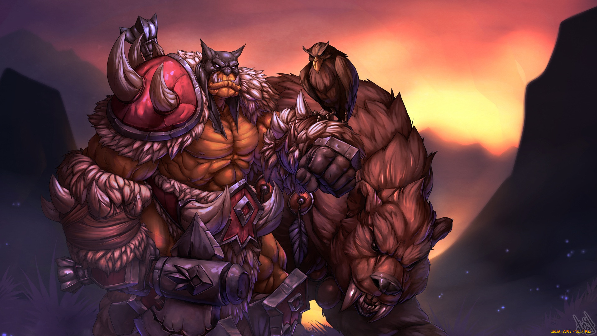  , warcraft iii,  reign of chaos, , , misha, blizzard, art, orc, , warcraft, , rexxar, iii, and